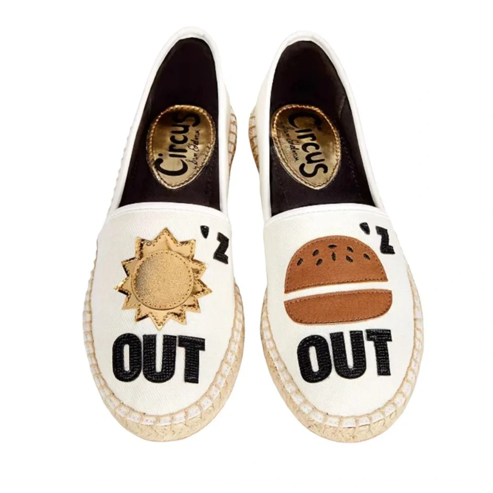 CIRCUS BY SAM EDELMAN LENI 3 ESPADRILLES SUN’Z OUT BUN’Z OUT SLIP ON FLATS